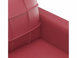 Sofá de 2 plazas de cuero sintético vino 120 cm^vidaxl Sale