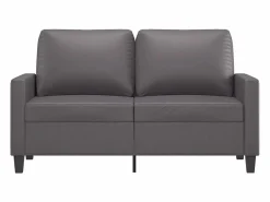 Clicnbuy Sofá de 2 plazas de cuero sintético 120 cm Gris Hot