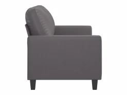 Clicnbuy Sofá de 2 plazas de cuero sintético 120 cm Gris Hot