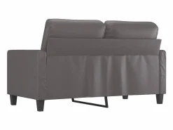 Clicnbuy Sofá de 2 plazas de cuero sintético 120 cm Gris Hot