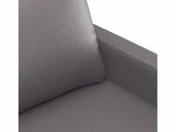 Clicnbuy Sofá de 2 plazas de cuero sintético 120 cm Gris Hot