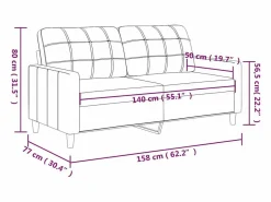 Sofá de 2 plazas de cuero sintético vino 140 cm^vidaxl Hot