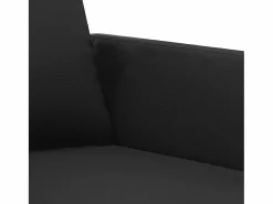Clicnbuy Sofá de 3 plazas de cuero sintético 180 cm Negro