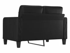 vidaxl Sofá de 2 plazas de cuero sintético 120 cm Negro Outlet