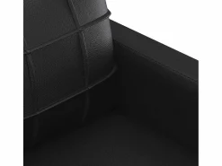 vidaxl Sofá de 2 plazas de cuero sintético 120 cm Negro Outlet