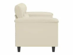 Clicnbuy Sofá de 2 plazas de cuero sintético color 140 cm Crema Outlet