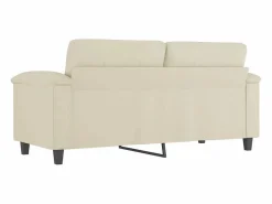 Clicnbuy Sofá de 2 plazas de cuero sintético color 140 cm Crema Outlet