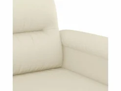 Clicnbuy Sofá de 2 plazas de cuero sintético color 140 cm Crema Outlet