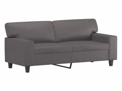 vidaxl Sofá de 2 plazas de cuero sintético 140 cm Gris Clearance