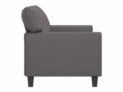 vidaxl Sofá de 2 plazas de cuero sintético 140 cm Gris Clearance
