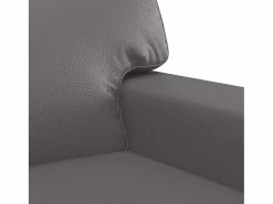 vidaxl Sofá de 2 plazas de cuero sintético 140 cm Gris Clearance
