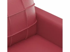 Sofá de 3 plazas de cuero sintético vino 180 cm^vidaxl Best