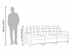 Sofá de 3 plazas de cuero sintético vino 180 cm^vidaxl Best