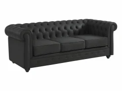 Vente-unique Sofás Chesterfield|Sofá De Piel|Sofá de 3 plazas de piel de búfalo CHESTERFIELD