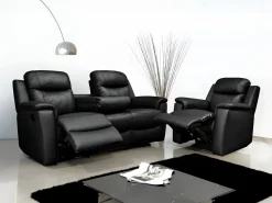 Vente-unique Sofá Relax|Sofá de 2 plazas de piel relax en color EVASION