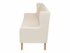 Clicnbuy Sofá de 3 plazas de tela color crema Blanco New