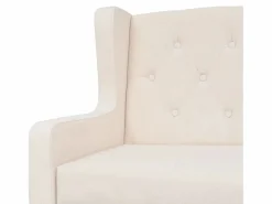 Clicnbuy Sofá de 3 plazas de tela color crema Blanco New
