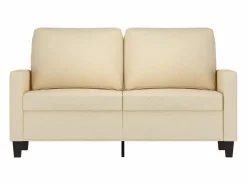 Clicnbuy Sofá de 2 plazas de tela color 120 cm Crema Hot