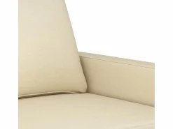 Clicnbuy Sofá de 2 plazas de tela color 120 cm Crema Hot