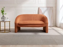 Sofá de 2 plazas de tela de color estilo diseño OSSANA^Vente-unique Discount