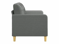 vidaxl Sofá de 2 plazas de tela oscuro 140 cm Gris Online