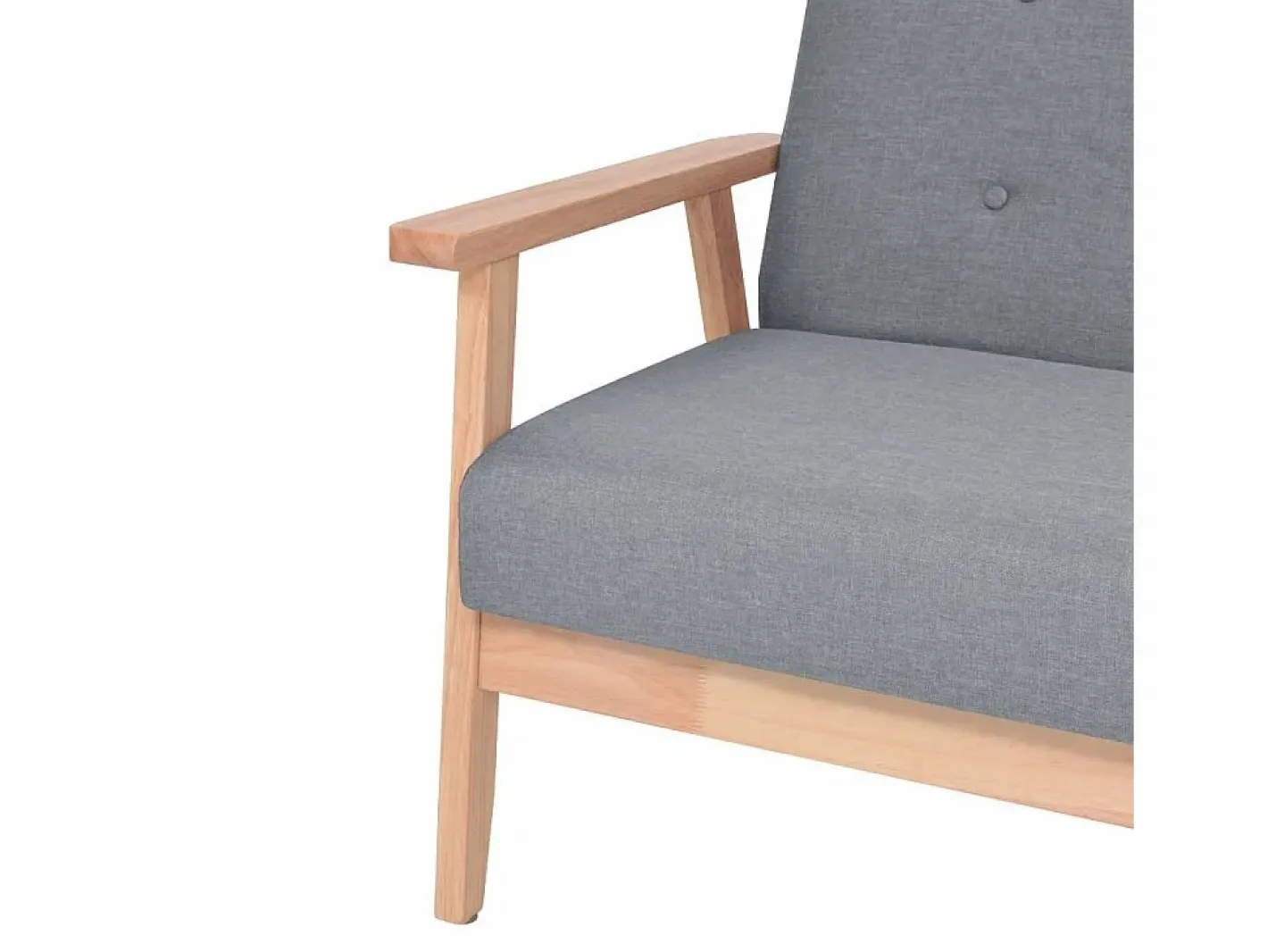Clicnbuy Sofá Vintage|Sofá de 2 plazas de tela claro