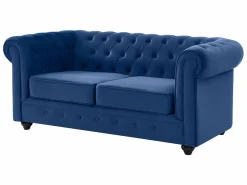 Sofá de 3+2+1 plazas de terciopelo Azul real CHESTERFIELD^Vente-unique New