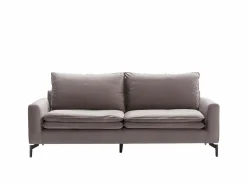 Sofá de 3 plazas de terciopelo gris estilo contemporáneo - ISENA^Vente-unique