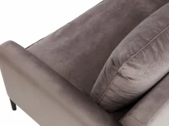 Sofá de 3 plazas de terciopelo gris estilo contemporáneo - ISENA^Vente-unique