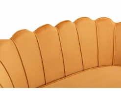 Vente-unique Sofá de 2 plazas de terciopelo amarillo DANDELION Mostaza Outlet