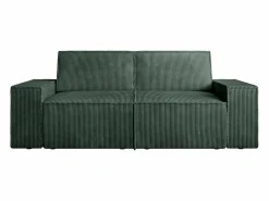 Vente-unique Sofás Y Sillones|Sofá De Terciopelo|Sofá de 2 plazas de terciopelo verde oscuro AMELIA