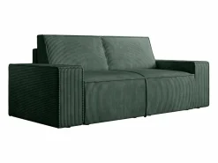 Vente-unique Sofás Y Sillones|Sofá De Terciopelo|Sofá de 2 plazas de terciopelo verde oscuro AMELIA