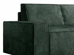 Vente-unique Sofás Y Sillones|Sofá De Terciopelo|Sofá de 2 plazas de terciopelo verde oscuro AMELIA