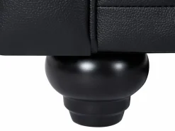 Vente-unique Sofá de 2 plazas en cuero de búfalo CHESTERFIELD Negro Clearance