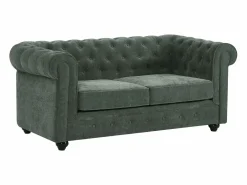 Vente-unique Sofás Chesterfield|Sofá - 2 Plazas|Sofá de 2 plazas en tela color CHESTERFIELD