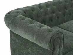 Vente-unique Sofás Chesterfield|Sofá - 2 Plazas|Sofá de 2 plazas en tela color CHESTERFIELD