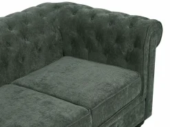 Vente-unique Sofás Chesterfield|Sofá - 2 Plazas|Sofá de 2 plazas en tela color CHESTERFIELD