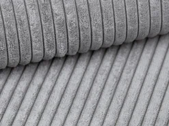 Vente-unique Sofá de 2 plazas en terciopelo de pana confort AMELIA Gris claro Discount