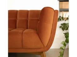 Rendez-Vous Déco Sofá De Terciopelo|Sofá - 2 Plazas|Sofá de 2 plazas en terciopelo cúrcuma - Mona