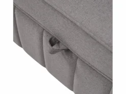 Sofá de 2 plazas extraíble - Sofá relax con bolsillos laterales y 2 cojines - Lino Gris Discount