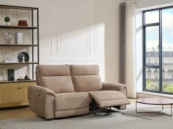 Sofá de 3 plazas reclinable eléctrico de tela color DJARALO^Vente-unique Clearance