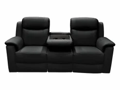 Vente-unique Sofá Relax|Sofá de 3 plazas relax de piel en color EVASION