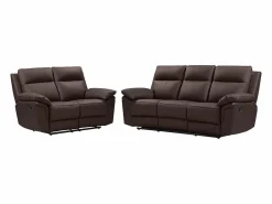 Sofá de 3+2 plazas relax de piel de búfalo marrón PAKITA^Vente-unique Online
