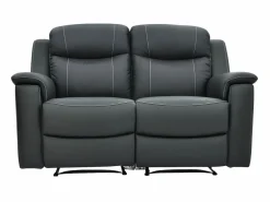 Sofá de 2 plazas relax de piel en color gris EVASION^Vente-unique Discount