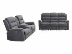 Sofá de 3+2 plazas relax eléctrico tela NEVERS^Vente-unique Hot