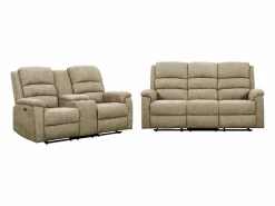 Sofá de 3+2 plazas relax eléctrico tela con tableta NEVERS^Vente-unique Discount