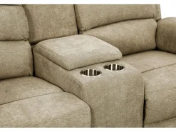 Sofá de 3+2 plazas relax eléctrico tela con tableta NEVERS^Vente-unique Discount