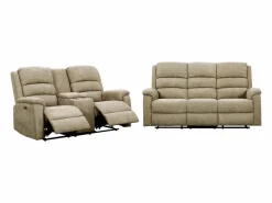 Sofá de 3+2 plazas relax eléctrico tela con tableta NEVERS^Vente-unique Discount