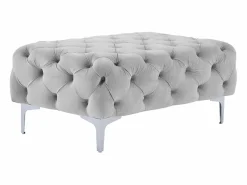 Sofá de 3 plazas, sillón y puf chéster de terciopelo EDWINA^Vente-unique Online