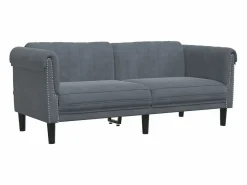 Sofá de 2 plazas terciopelo oscuro^vidaxl